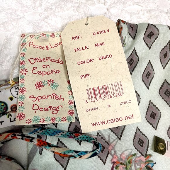 Bohemian short printed dress from Peace & Love by Calao NWT  - size medium - Picture 12 of 12